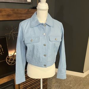 Michael Kors crinkle lamb leather jacket